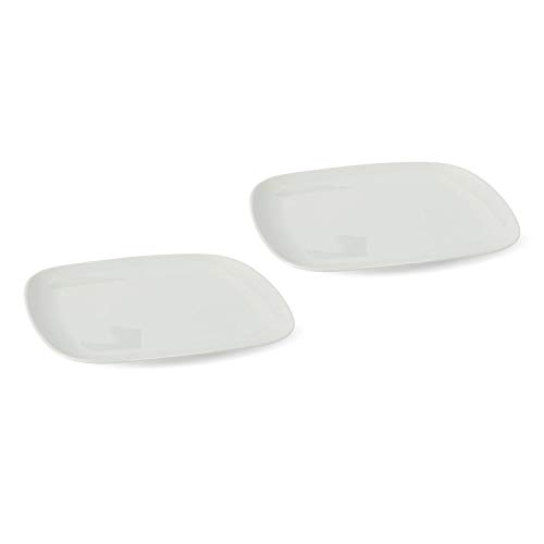 vivo by Villeroy & Boch Group New Fresh Collection Steakteller, 2er-Set, 33 x 33 x 2,8 cm, Premium Porzellan, Weiß