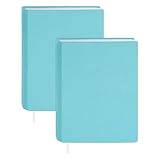 GLOBLELAND 2 Stück Türkisfarbene Elastische Stoffbuchhülle Mit Band 9'X11' waschbare Schutzhüllen Bis Zu 10'X12.5' verstellbare Taschenhüllen Schutzhülle Für Taschenbücher Notizbücher Bibeln Planer
