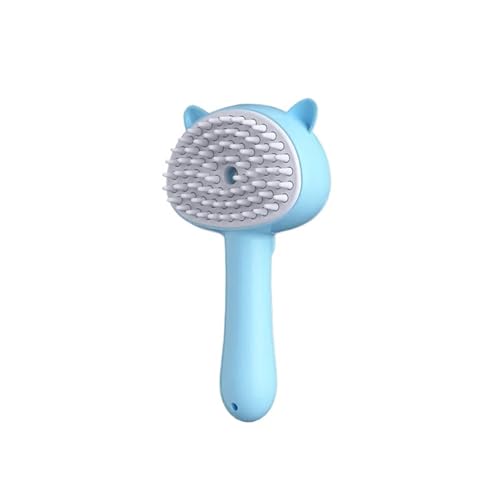 Peigne de toilettage 2 en 1 chat avec spray de massage relaxant bleu