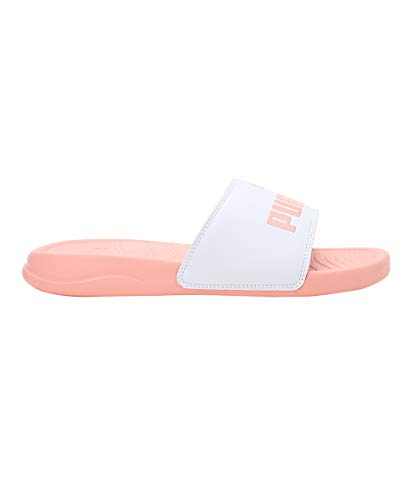 Image of PUMA Unisex Popcat 20Slide Sandal, Apricot Blush Puma White, 6 US