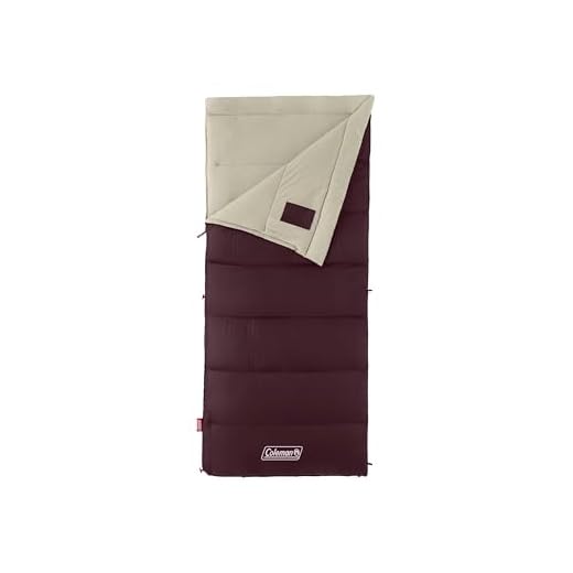 Coleman Autumn Glen 50°F Sleeping Bag, Lightweight Sleeping Bag with No-Snag Zipper & Storage Stuff Sack, Machine Washable for Easy Cleaning, Great for Camping, Sleepovers, & Guests