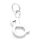 Charm de plata esterlina para silla de ruedas .925 x 1 Charms de silla de ruedas para discapacitados