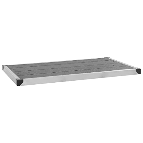 SKM Outdoor Shower Tray WPC Stainless Steel 110x62 cm Grey (Weight-15KG)