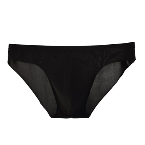 Men Seamless Underwear Ice Silk See Through Briefs Underwear Ultra Thin Bikini Brief2
