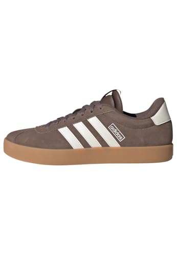 adidas Donna VL Court 3.0 Shoes, Earth Strata/Chalk White/Gum 3, 39 1/3 EU