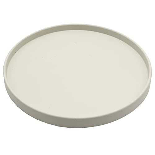 Dekovita decorative tray Ø30x2cm - candle holder decorative bowl candle plate concrete look light gray