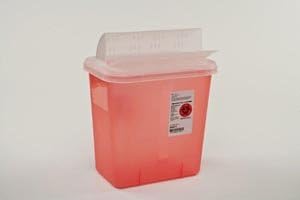 ZAMA SharpSafety Needle Collection Container, Clear Lid, Red, 2Gal, #89671 CASE (20 Each/Case) / 7 / 127.09