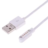 Portable USB Charging Cable Holder for KW88 KW18 GT88 G3 Charger Cradle Smartwatch Power Adapter Dock Stand (White)