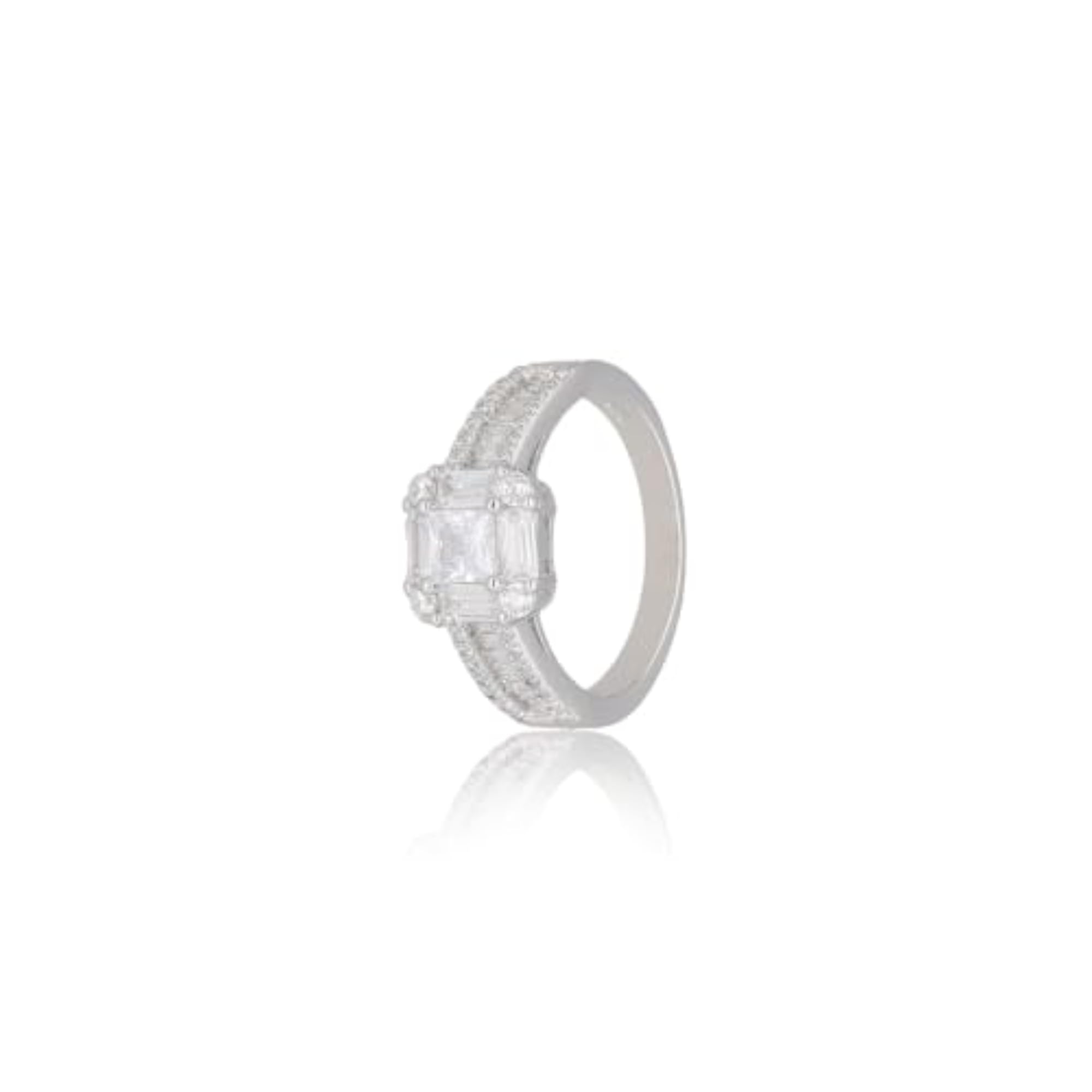 Women's 925 Sterling Emerald Crown Design Ring