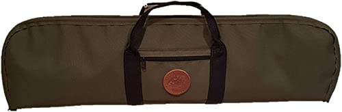 Articulos de Caza Funda Escopeta Tipo Maleta 75 cm, Funda de Escopeta superpuesta Plana desmontada, Funda Escopeta Caza, Funda Semi Acolchada en Cordura Verde