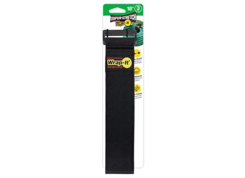Wrap-It Storage Super-Stretch 2 in. W x 18 in. L Black Stretch Storage Straps 10 lb. 3 pk