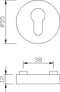 ToniTec® Schutzrosettenpaar Sicherheitsrosetten aus Edelstahl
