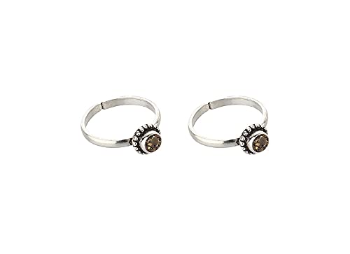 jsaj 925 STERLING SILVER CHUTKI BICHHIYA STONE TOERING TOE RINGS FOR WOMENS-picture-52
