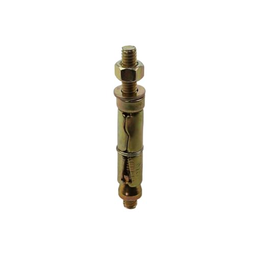 Image of Nuts About Bolts M8 x 100mm Projecting Bolt Shield Anchor, Heavy Duty Rawlbolt, Zinc Yellow Plated, Concrete Brick Block Stone - Pack of 4