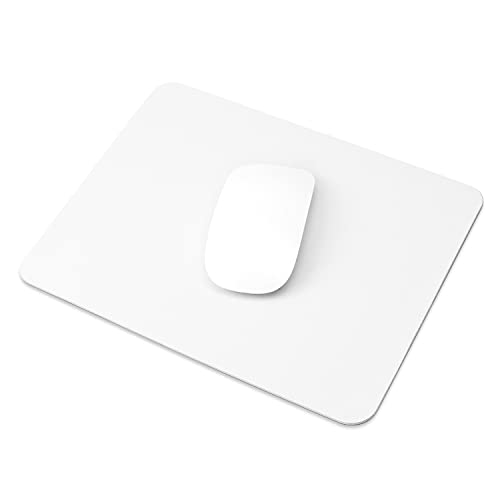 ProElife Premium PU Leder Mauspad 250mm x 200mm Slim Mouse Mat for Computer Laptop Accessories Waterproof Rectangle Mousepad with Anti-Slip Base for Home Office School Laptop Mouse (Weiß)