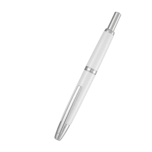 Stylo-plume rétractable EF en métal argenté pour la papeterie des étudiants