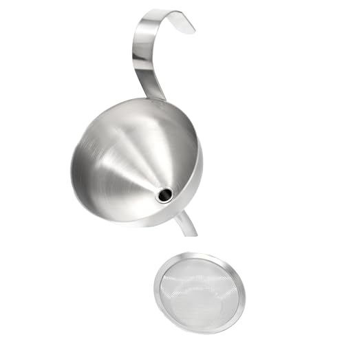 Norpro Stainless Steel Funnel with Strainer, 5 IN, As Shown