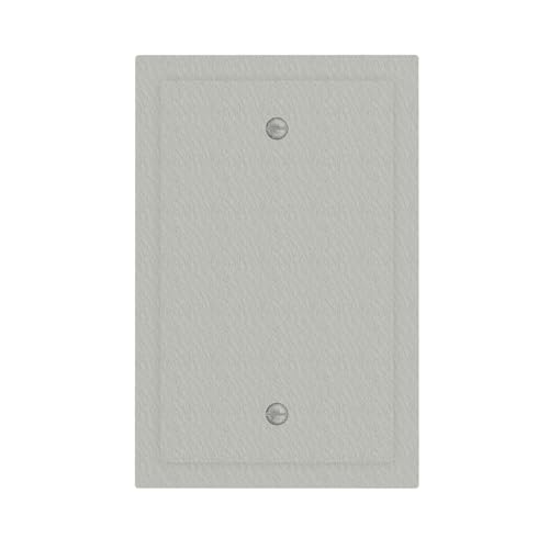 JKJDUA Outlet Covers Decorative Light Gray 1 Gang No Device Light Switch Cover Plate Single Blank Wall Plates Dimmer Switchplate Electrical Unused Outlets Faceplate for Bedroom Kitchen Home Decor