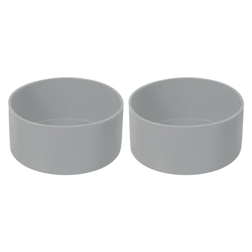 QUARKZMAN 2pcs Funda Protectora de Silicona de 9cm para botellas de agua de 32-40 oz, Cubierta Antideslizante para la Base de la Botella, Accesorios Universales, Gris