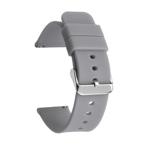 XILILHC 12/14/16/18/20/22/24mm �V���R���X�g���b�v �N�C�b�N�����[�X���o�[�o���h(Grey S,12mm)