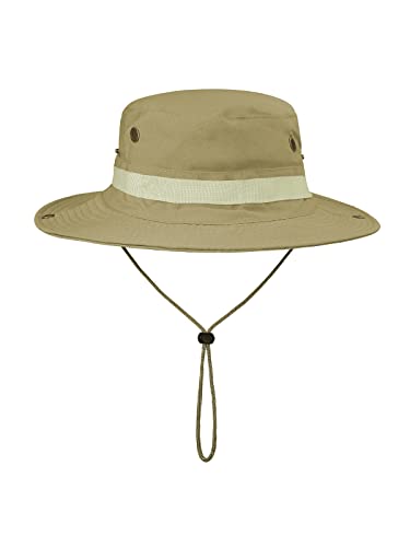 Image of Baby Sun Hat UPF 50+ Sun Protective Toddler Bucket Hat Summer Kids Beach Hats Wide Brim Outdoor Play Hat for Boys Girls