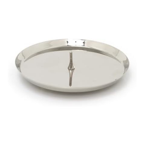 Carousel Home Silver Round Candle Holder Stand Cover