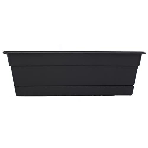 Bloem DCBT18-00 Dura Cotta Plant Window Box, 18-Inch, Black #1