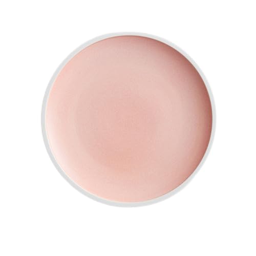 Image of Generic Minimalist Ceramic Plates, Dessert, Steak, Salad, Fruit, Pizza, Pasta Plates for Home, Kitchen, Restaurant, Hotel (1, 8.86 inches-Snowflake Pink)