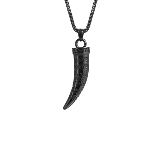 Collier nœud celtique homme étanche, finis les bijoux qui rouillent avec cette corne Viking