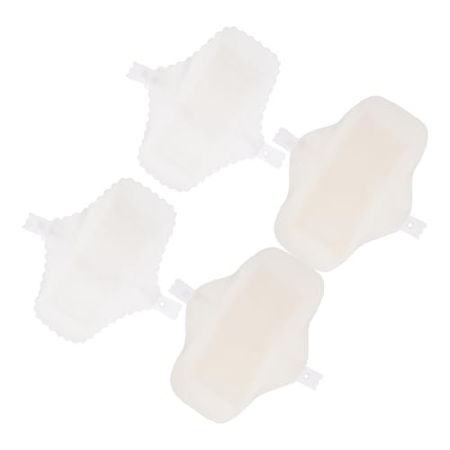 YARNOW 4 Compresas Menstruales Reutilizables de Tela 18 CM Absorbentes y Transpirables Capa Lavables para Mujer Ideales para Uso Diario y Postparto Pack 4 Unidades 2 Borde de