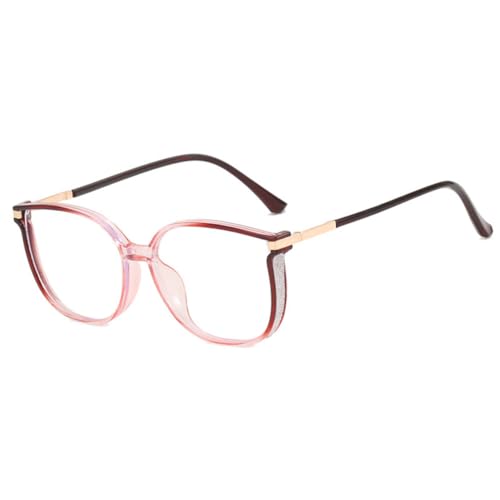 Lunettes monture grand visage pour femmes et hommes style mode dégradé rouge