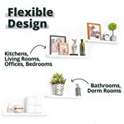 Picture Shelf, Greenco Set Of 2 Wall Mounted Photo Ledge Floating Shelves For Bedroom, Living Room, Kitchen, Bathroom, Nursery Display, White Finish #TOP2