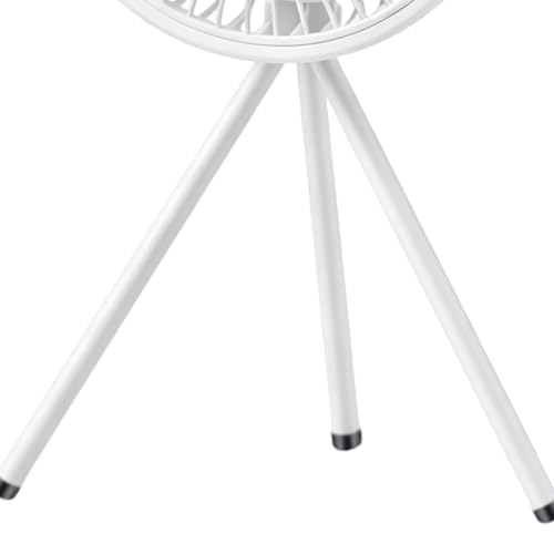 Ventilador solar de mesa con trípode y luz LED integrada para camping 7