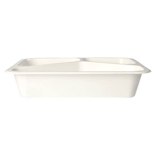 500 Mikrowellenschalen, PP 3-geteilt 1095 ml weiss Menüschalen