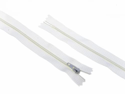Ykk Ivory Nylon Closed End Dress Zip 20Cm Pale Cream - Each