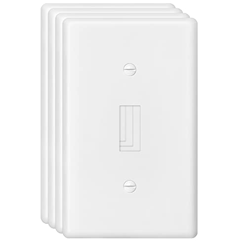 Cubierta de tomacorriente y placa de pared blanca termoplástica para palanca 2