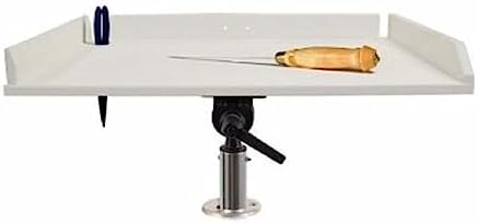 Taco 32" Poly Filet Table w/Adjustable Gunnel Mount - White image 2
