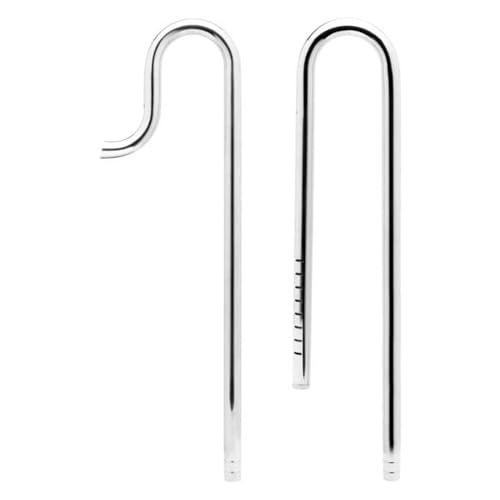 YIGZYCN 2 Stück Metall-Edelstahl-Einlaufabfluss 12 mm 16 mm für Aquarien, gepflanzte Landschaft für Aquarien, einfacher Edelstahl-Zufluss für Aquarien