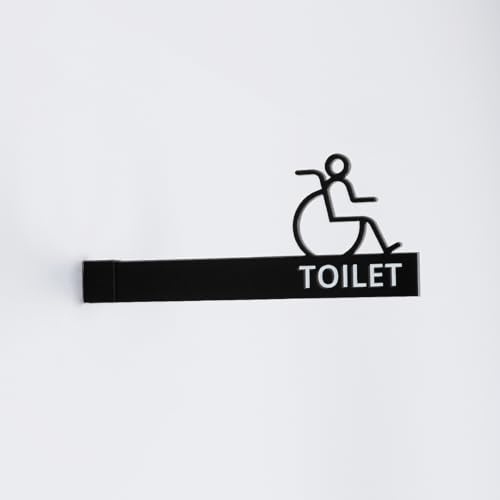 ビス留め突き出しピクトサイン TOILET 多目的 バリアフリー トイレ お手洗い ピクトサイン+文字 両面文字あり ルームサインドアサイン ドアプレート サイン 表札 室札 切り文字 おしゃれ ブラケット 釘留め