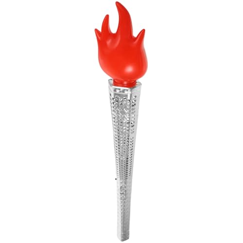 MUSISALY Antorcha de Juguete de Plástico para Actuaciones Deportivas Accesorio Decorativo para Fiestas y Eventos Escolares Réplica Realista para Color Plateado
