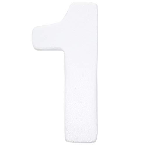 12 Inches Bright Creations Large Foam Number 1 for DIY Crafts, White - //coolthings.us