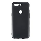 Shantime Soft Case Compatible with Oneplus 5T, Slim Shockproof Bumper Protective Back Cover, Anti-Scratch Flexible Shell, Grip-Friendly(Black)