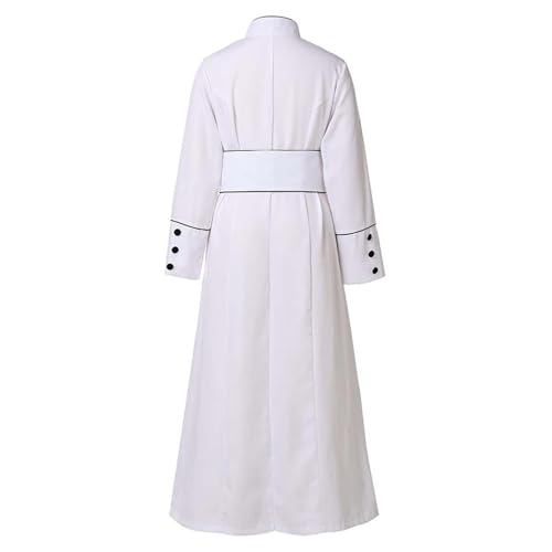 Bata de sacerdote clérigo de corte gótico holgado para disfraz de Halloween 5