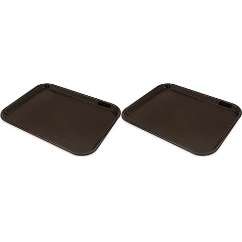 CFS CT141869 Bandeja estándar para cafeteríacomida rápida, 14 x 18 pulgadas, chocolate (paquete de 2)
