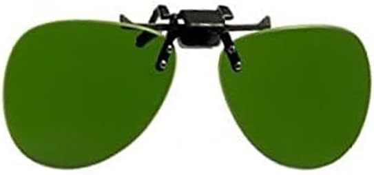 Clip-On Flip Ups Torching Safety Glasses, Green IR Shade 4.0