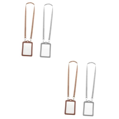 Porte-badge transparent vertical SHINEOFI lot de 4 étuis de protection cartes