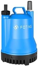 1/4HP Portable Utility Pump Submersible Small Backup Sump Pump Draining pump to Remove Water from Flooding House Basement Pool Tankless Heater Flushing Pump with 10-Foot Cord