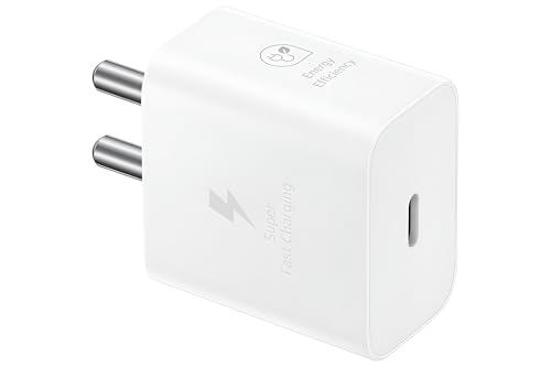 Image of 25W GaN USB-C Charger for Samsung F05 /A35 /M35 /F35, M15 /F15 /A15 /A14 /M14 /F14, S24 Ultra /S23 /S22, Z Fold /Flip, Super Fast Adapter for Galaxy Tab A9 /S9 /A8 /S7 /S6, White