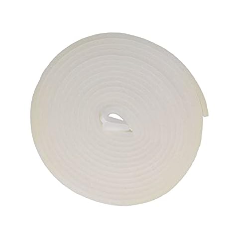 Amig Foam Draught Excluder for Entrance and Step Doors and Sliding Windows - 2 Strips of 5 m · 15 x 6 mm · White - Insulation Tape to Prevent Draughts Cover