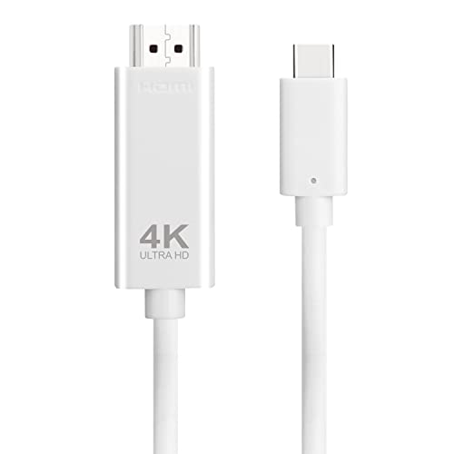 Type-C to HDMI Cable for Smartphone and Laptops with Type-C (White)
